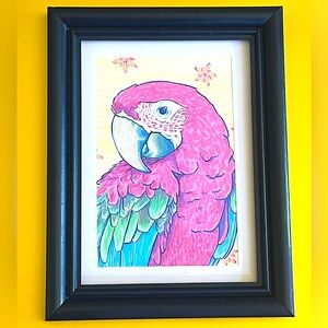 Original Parrot illustration on paper